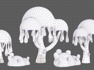 Trees Cartoon V38 3D Модель