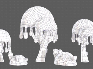 Trees Cartoon V38 3D Model