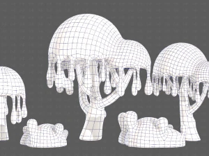 Trees Cartoon V38 3D Model