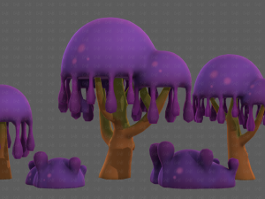 Trees Cartoon V38 3D Модель