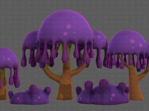 Trees Cartoon V38 3D Модель