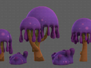 Trees Cartoon V38 3D Model