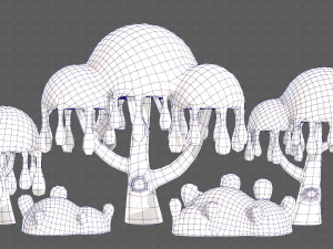 Trees Cartoon V38 3D Модель