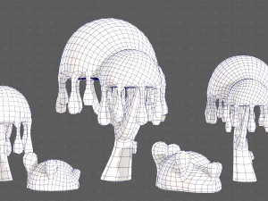 Trees Cartoon V38 3D Model