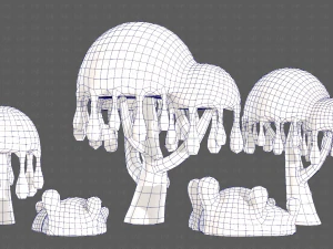 Trees Cartoon V38 3D Model