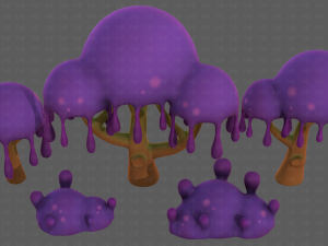 Trees Cartoon V38 3D Модель