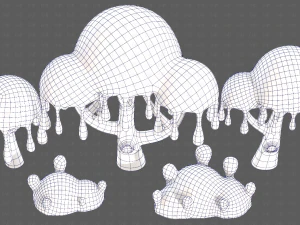 Trees Cartoon V38 3D Model