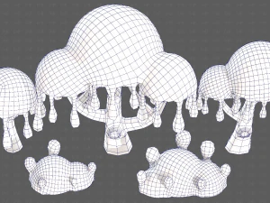 Trees Cartoon V38 3D Model