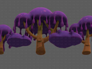 Trees Cartoon V38 3D Model