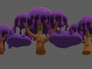 Trees Cartoon V38 3D Model