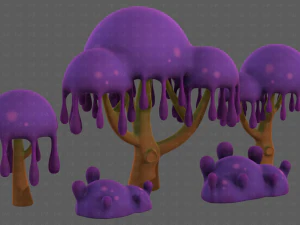 Trees Cartoon V38 3D Model