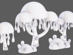 Trees Cartoon V38 3D Модель