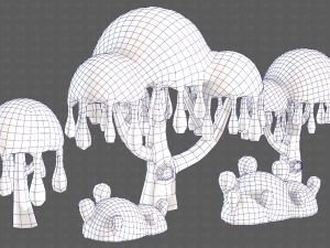 Trees Cartoon V38 3D Модель