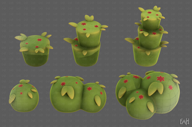 Trees Cartoon V39 3D-Modell .c4d .max .obj .3ds .fbx .stl .blend 