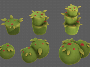 Trees Cartoon V39 3D-Modell