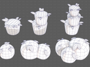 Trees Cartoon V39 3D-Modell