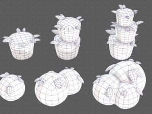 Trees Cartoon V39 3D-Modell