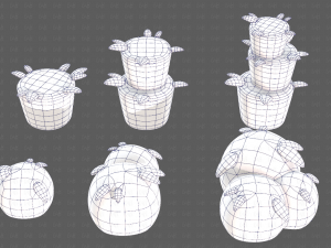 Trees Cartoon V39 3D-Modell