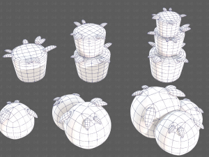 Trees Cartoon V39 3D-Modell