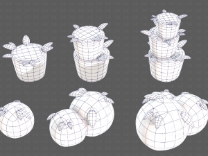 Trees Cartoon V39 3D-Modell