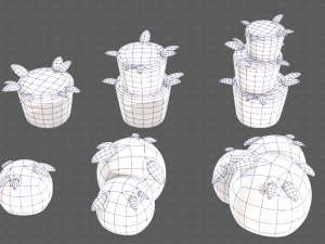 Trees Cartoon V39 3D-Modell
