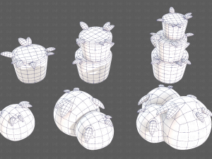 Trees Cartoon V39 3D-Modell