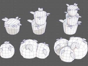 Trees Cartoon V39 3D-Modell