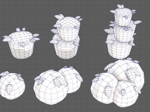 Trees Cartoon V39 3D-Modell