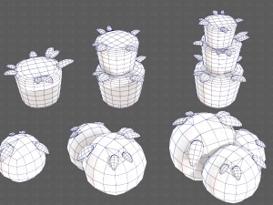 Trees Cartoon V39 3D-Modell