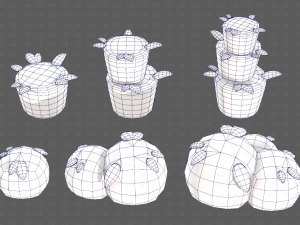 Trees Cartoon V39 3D-Modell