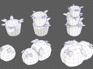 Trees Cartoon V39 3D-Modell