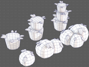 Trees Cartoon V39 3D-Modell