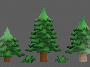 Alberi Cartoon V40 Modello 3D