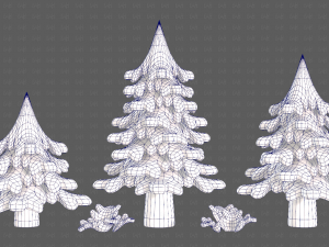 Trees Cartoon V40 3D Model