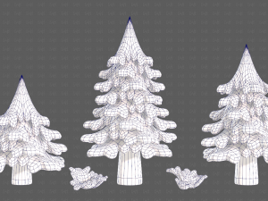 Trees Cartoon V40 3D Model