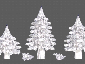 Trees Cartoon V40 3D Model