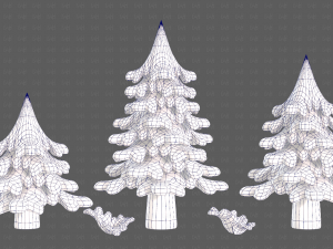 Trees Cartoon V40 3D Model
