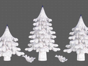 Trees Cartoon V40 3D Model