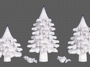Trees Cartoon V40 3D Model