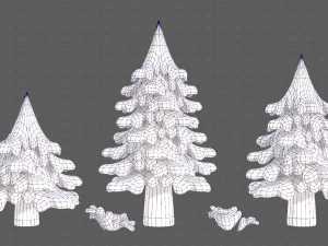 Trees Cartoon V40 3D Model