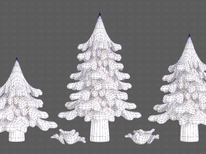 Trees Cartoon V40 3D Model