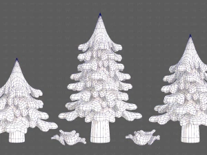 Trees Cartoon V40 3D Model