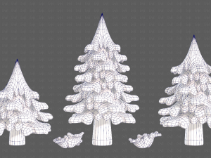 Trees Cartoon V40 3D Model