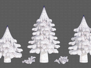 Trees Cartoon V40 3D Model
