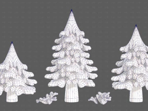 Trees Cartoon V40 3D Model