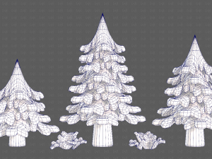 Trees Cartoon V40 3D Model