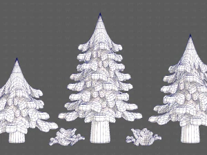 Trees Cartoon V40 3D Model