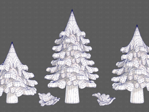 Trees Cartoon V40 3D Model