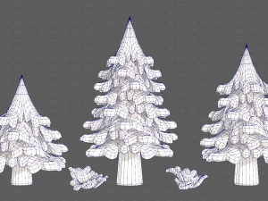 Trees Cartoon V40 3D Model