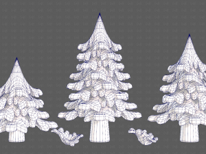 Trees Cartoon V40 3D Model